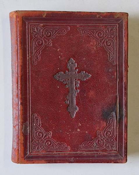 CARTE DE RUGACIUNI NECESARA FIE  - CARUI CRESTIN , IN ZILELE LUI CAROL I , CU BINECUVANTAREA MITROPOLITULUI UNGRO - VLAHIEI D.D. GHENADIE , 1895 , DEFECT PAGINA DE TITLU