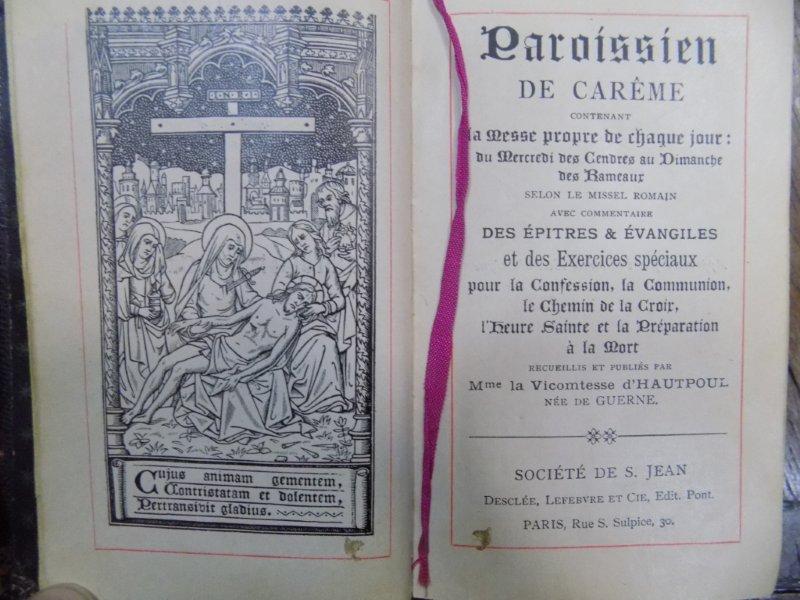 Carte de rugaciuni Parossien, Paris 1898