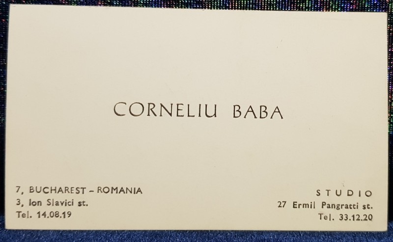 Carte de vizita CORNELIU BABA