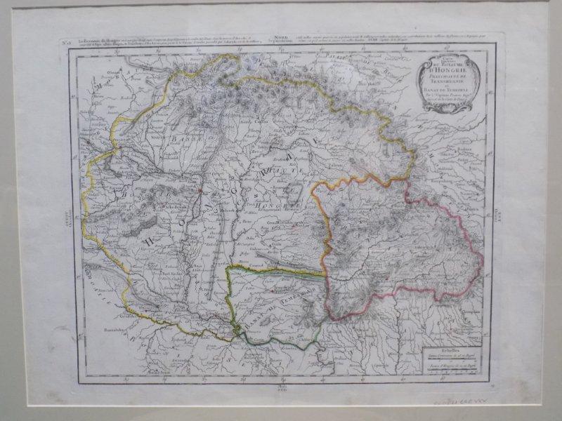 Carte itineraire  du Royaume d'Hongrie, Principaute de Transilvanie