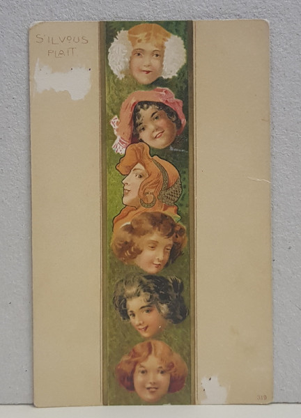 CARTE POSTALA ILUSTRATA , CROMOLITOGRAFIE ART NOUVEAU , DESTINATAR ELIZA XENOPOL * , CIRCULATA , CLASICA