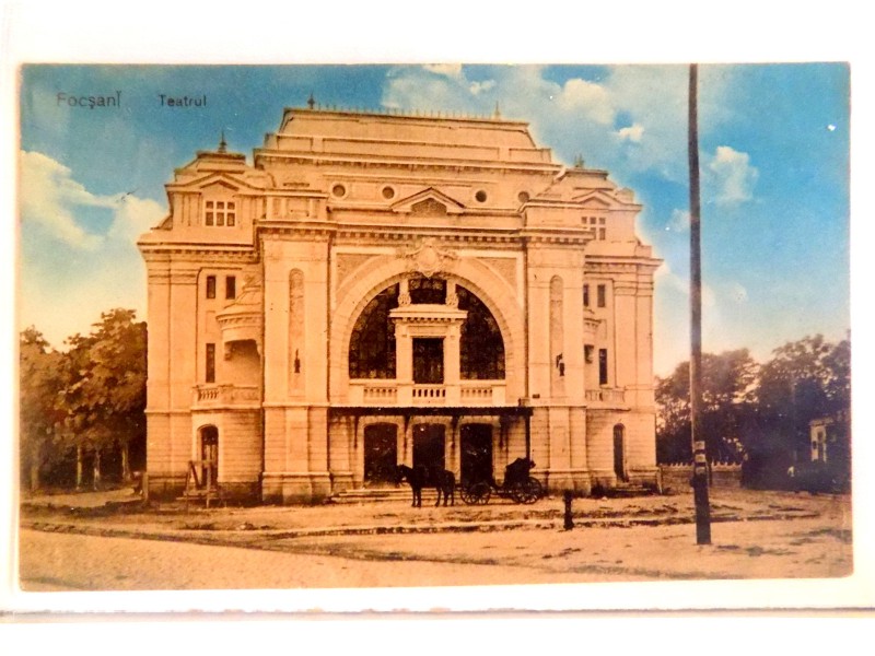 CARTE POSTALA ILUSTRATA, TEATRUL DIN FOCSANI, 1913