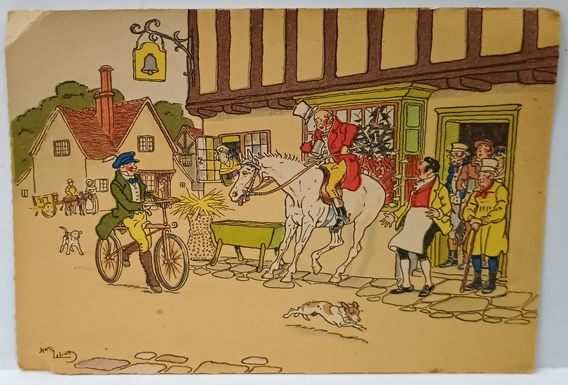 CARTE POSTALA SATIRICA , FRANTA , POLICROMA, 1944