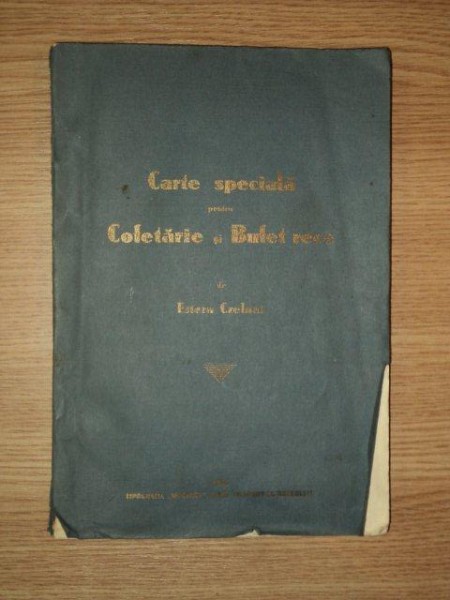 CARTE SPECIALA PENTRU COFETARIE SI BUFET RECE de ESTERA CZELNAI, 1936