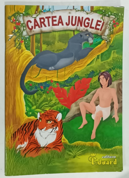 CARTEA  JUNGLEI de RUDYARD KIPLING , 2023 , ILUSTRATA , PREZINTA URME DE UZURA