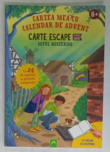 CARTEA MEA CU CALENDAR DE ADVENT , CARTE ESCAPE , SATUL MISTERIOS , PENTRU COPII , VARSTA 8 +, ANII '2000