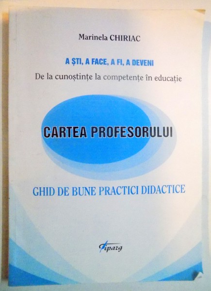 CARTEA PROFESORULUI de MARINELA CHIRIAC , 2013