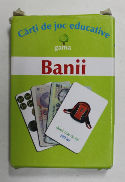 CARTI DE JOC EDUCATIVE - BANII , CONTINE 50 DE CARTI DE JOC , 2014