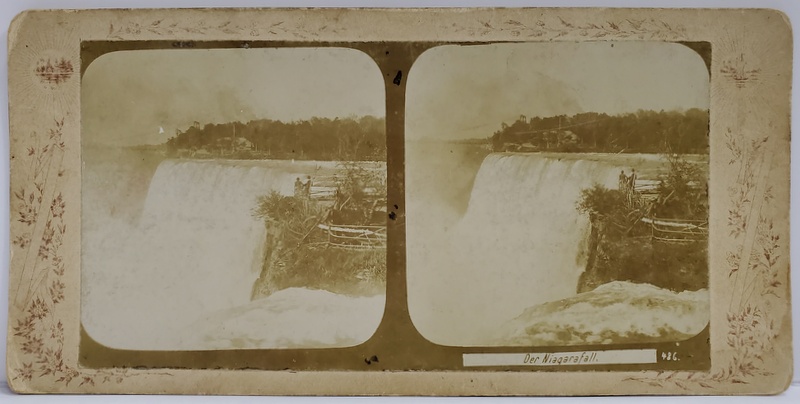 CASCADA NIAGARA , FOTOGRAFIE STEREOSCOPICA , INCEPUTUL SEC. XX