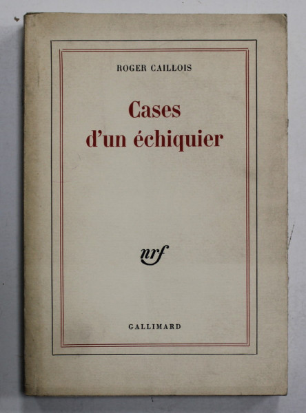 CASES D ' UN ECHIQUIER par ROGER CAILLOIS , 1970