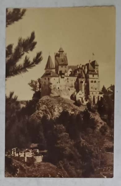 CASTELUL  BRAN , SECOLUL XIV , CARTE POSTALA ILUSTRATA , FOTOGRAVURA ' CARTEA ROMANEASCA  ' , INTERBELICA
