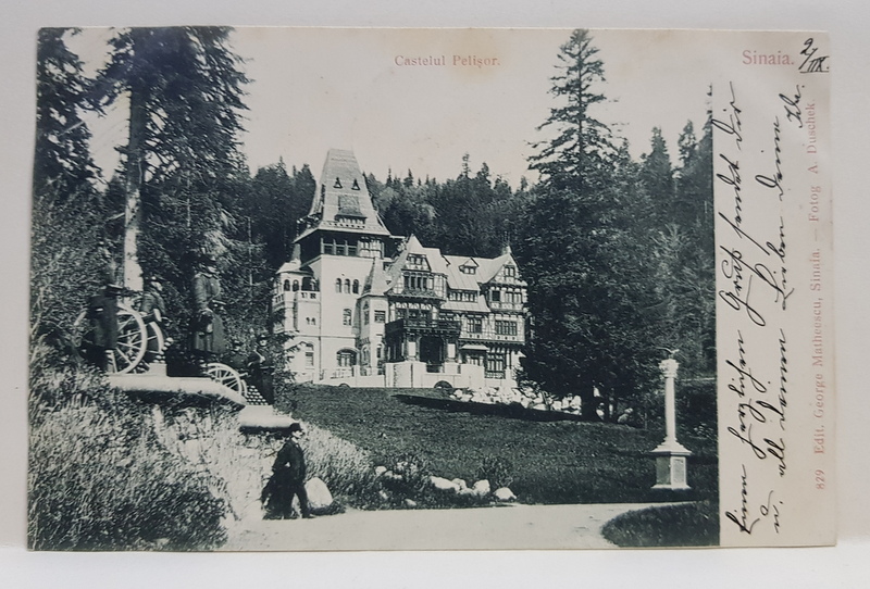 CASTELUL PELISOR - SINAIA , CARTE POSTALA ILUSTRATA , MONOCROMA, CIRCULATA , CLASICA