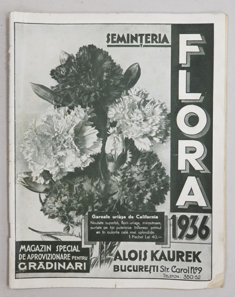 CATALOGUL SEMINTERIEI 'FLORA' PE ANUL 1936