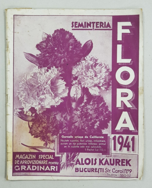 CATALOGUL SEMINTERIEI 'FLORA' PE ANUL 1941