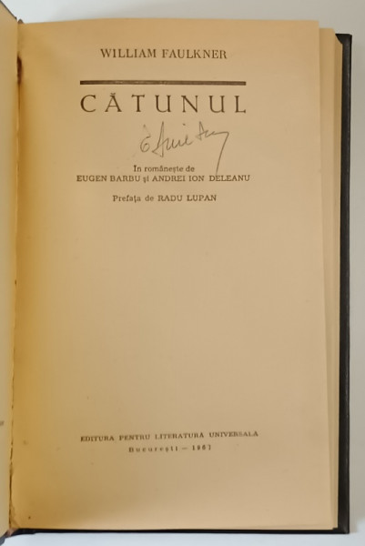 CATUNUL , roman de WILLIAM FAULKNER , 1967 *EXEMPLAR RELEGAT