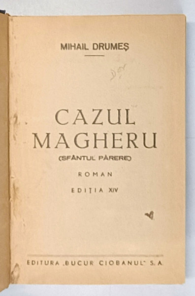 CAZUL MAGHERU de MIHAIL DRUMES , 1945