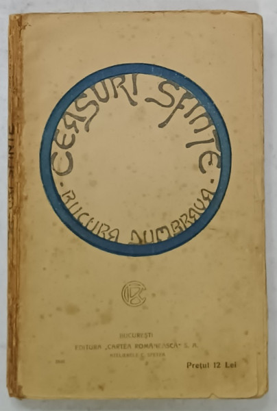 CEASURI SFINTE de BUCURA DUMBRAVA , 1921