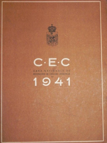 C.E.C. -CASA NATIONALA DE ECONOMII SI CECURI POSTALE  1941
