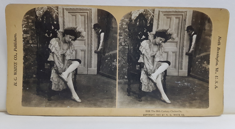 CENUSAREASA SECOLULUI XX , SCENA COMICA , FOTOGRAFIE STEREOSCOPICA , 1901