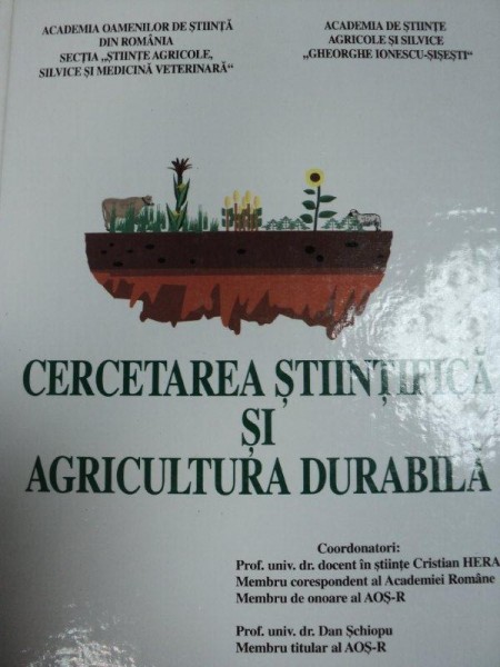 CERCETAREA STIINTIFICA SI AGRICULTURA DURABILA, BUC.2001