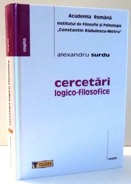 CERCETARI LOGICO-FILOSOFICE de ALEXANDRU SURDU , 2008