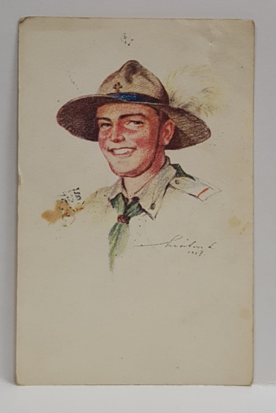 CERCETAS UNGUR , DESEN PE CARTE POSTALA , 1930