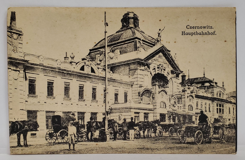 CERNAUTI , GARA PRINCIPALA , CARTE POSTALA , 1919