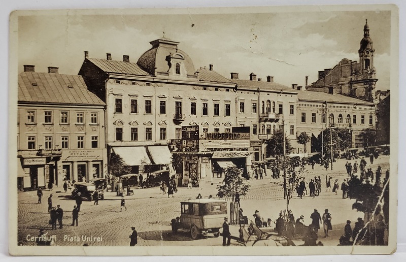 CERNAUTI , PIATA UNIRII , CARTE POSTALA , 1932