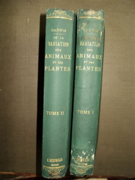 Charles Darwin - De la Variation des Animaux et des Plantes, II Tomuri, Paris, 1868