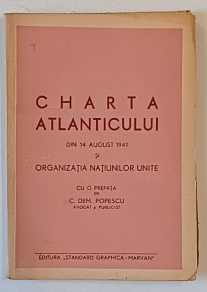 CHARTA ATLANTICULUI DIN 14 AUGUST 1941 SI ORGANIZATIA NATIUNILOR UNITE