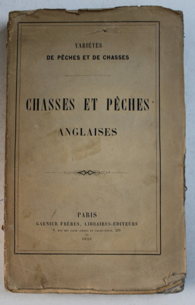 CHASSES ET PECHES ANGLAISES  - VARIETES DE PECHES ET DE CHASSES , 1859