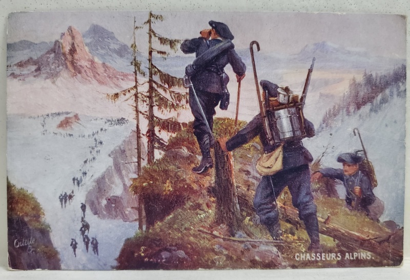 CHASSEURS ALPINS  ( VANATORI DE MUNTE ) , FRANTA , CARTE POSTALA , INTERBELICA