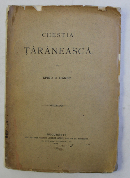 CHESTIA TARANEASCA de SPIRU C. HARET , 1905