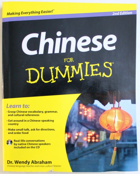 CHINESE FOR DUMMIES by WENDY  ABRAHAM , CONTINE CD ,  2013