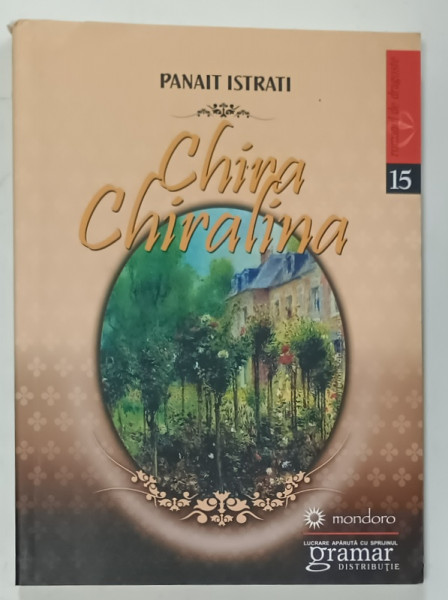 CHIRA CHIRALINA de PANAIT ISTRATI , 2020, COPERTA BROSATA