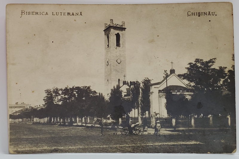 CHISINAU , BISERICA LUTERANA , CARTE POSTALA ILUSTRATA , 1922