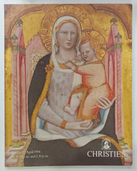 CHRISTIE 'S , IMPORTANT OLD MASTER PICTURES , LONDON , 1994 , CATALOG DE LICITATIE