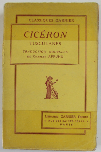 CICERON , TUSCULANES , 1934