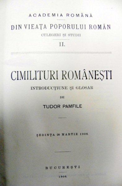 Cimilituri romanesti Tudor Pamfile   -Buc.1908
