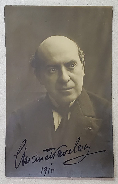 Cincinat Pavelescu - Foto tip carte postala cu semnatura olografa