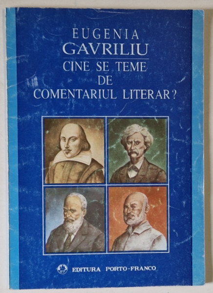 CINE SE TEME DE COMENTARIUL LITERAR ? de EUGENIA GAVRILIU , 1995