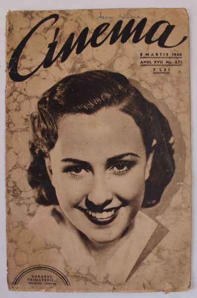 CINEMA , REVISTA IN LIMBA ROMANA , ANUL XVII , no. 471 , 8 martie 1940