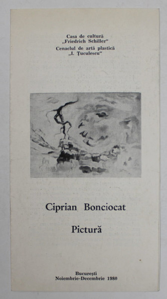 CIPRIAN BONCIOCAT , PICTURA , PLIANT DE EXPOZITIE , 1980