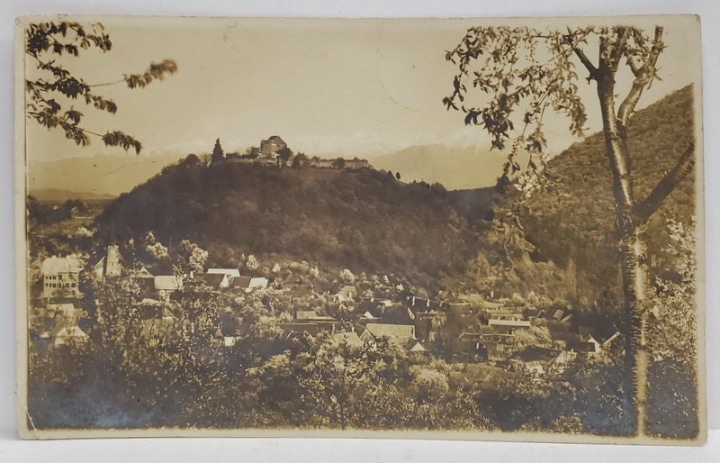 CISNADIOARA , VEDERE DE ANSAMBLU SI CASTELUL , CARTE POSTALA , 1930