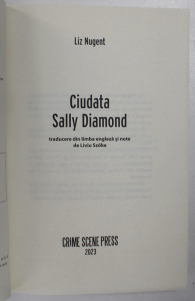 CIUDATA SALLY DIAMOND de LIZ NUGENT , 2023