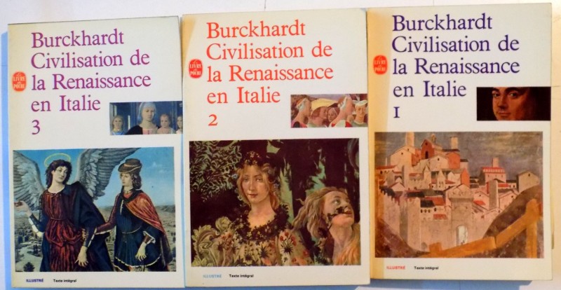CIVILISATION DE LA RENAISSNCE EU ITALIE , ESSAI , VOL I-III de JACOB BURCKHARDT , 1958