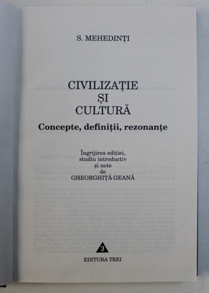 CIVILIZATIE SI CULTURA-S. MEHEDINTI  1999