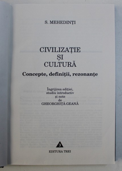 CIVILIZATIE SI CULTURA-S. MEHEDINTI  1999