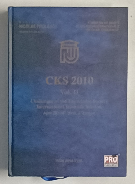 CKS 2010 , CHALLENGES OF THE KNOWLEDGE SOCIETY , VOL. II , INTERNATIONAL SCIENTIFIC SESSION , 2010