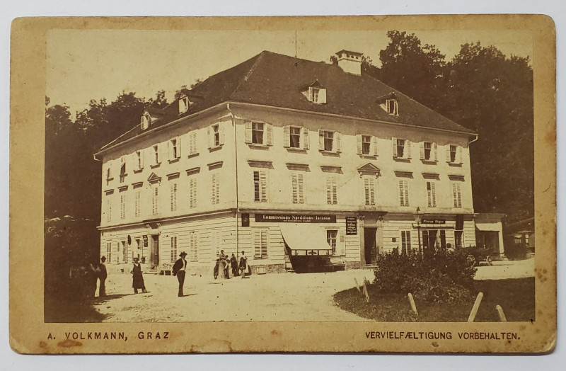 CLADIRE DIN GRAZ , AUSTRIA , FOTOGRAFIE C.D.V. , SFARSITUL SEX. XIX